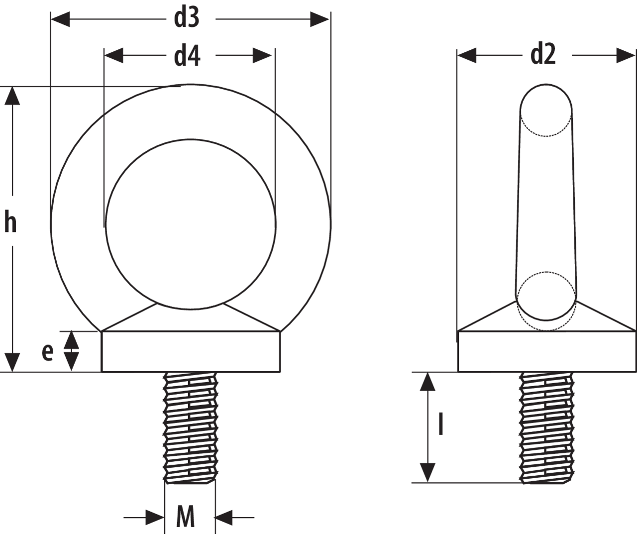 C15E DIN580 Eye bolt type